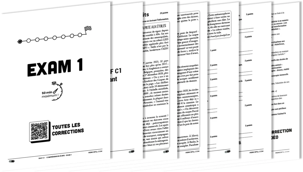 DALF C1 - compréhension écrite - FRENCHPILL - réussir le DELF et le DALF