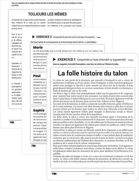 Livre DELF B2 compréhension écrite
